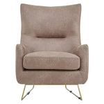 Henry Light Brown Faux Leather Armchair