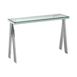 Piermount Clear Glass Console Table