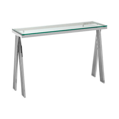 Piermount Clear Glass Console Table