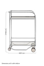 Piermount 2 Tier Serving Trolley