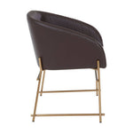 Delta Brown Faux Leather Dining Chair