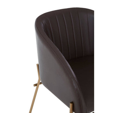Delta Brown Faux Leather Dining Chair
