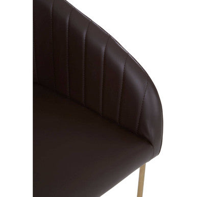 Delta Brown Faux Leather Dining Chair