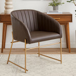 Delta Brown Faux Leather Dining Chair