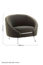 Manhattan Grey Velvet Cocoon Chair