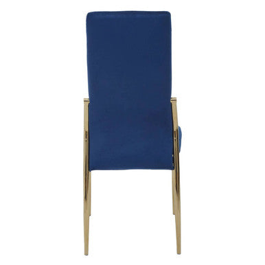 Tamzin Blue Velvet High Back Dining Chair