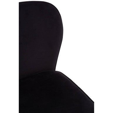 Tamzin Curved Black Chrome Finish Dining Chair