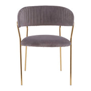 Tamzin Mink Channel Gold Finish Dining Chair