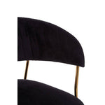 Tamzin Black Channel Gold Finish Dining Chair