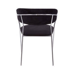 Tamzin Black Channel Chrome Finish Dining Chair