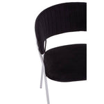 Tamzin Black Channel Chrome Finish Dining Chair