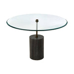 Rany Glass And Black Marble Side Table