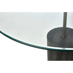 Rany Glass And Black Marble Side Table