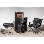 Kensington Townhouse Hair on Leather One Drawer Side Table