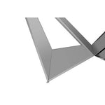 Carlox Tempered Glass Dining Table with Chrome Legs