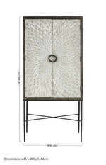 Milan Two Door Elm Wood Wine Cabinet