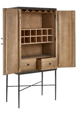 Milan Two Door Elm Wood Wine Cabinet