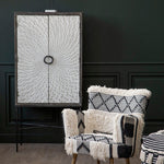 Milan Two Door Elm Wood Wine Cabinet