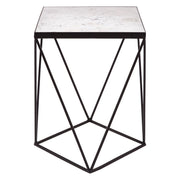 Shalimar Square Black Finish Base Side Table
