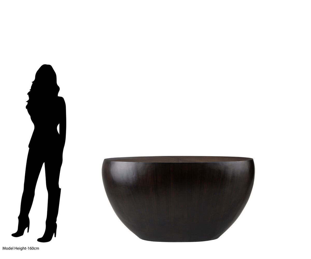 Gabo Round Ebony Console Table