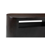 Gabelle Oval Ebony Bamboo Console Table
