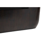 Gabelle Oval Ebony Bamboo Console Table