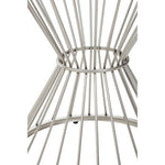 Anzio Hourglass Dining Table with Clear Glass and Silver Base