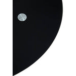 Anzio Black Glass And Gold Hourglass Base Dining Table