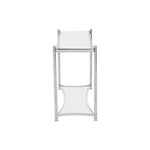 Ackley Silver Console Table with Clear Glass