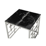 Aprilia Black Marble Side Table