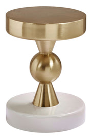 Martini Gold And Ivory Side Table