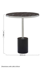 Oria Black Marble End Table