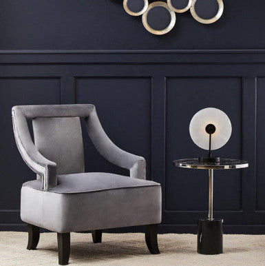 Oria Black Marble End Table