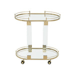 Oria Drinks Trolley With Warm Gold Metallic Frame