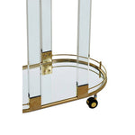 Oria Drinks Trolley With Warm Gold Metallic Frame