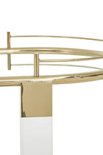Oria Drinks Trolley With Warm Gold Metallic Frame
