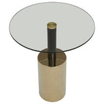 Oria End Table With Warm Metallic Base