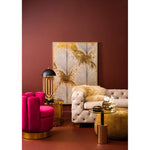 Oria End Table With Warm Metallic Base