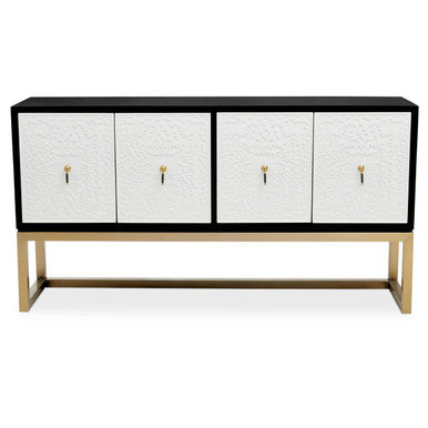 Dumas Black and White Four Door Sideboard