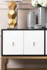 Dumas Black and White Four Door Sideboard