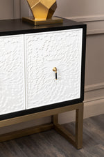 Dumas Black and White Four Door Sideboard