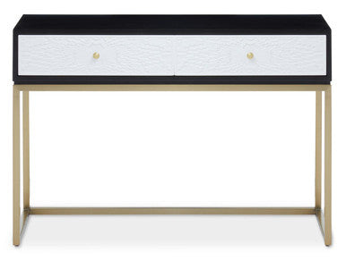 Dumas Black and White Console Table with Drawers