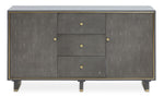 Deskey Grey Shagreen Effect Three Drawer Sideboard