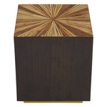 Gabelle Ebony Bamboo Square Side Table