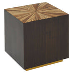 Gabelle Ebony Bamboo Square Side Table
