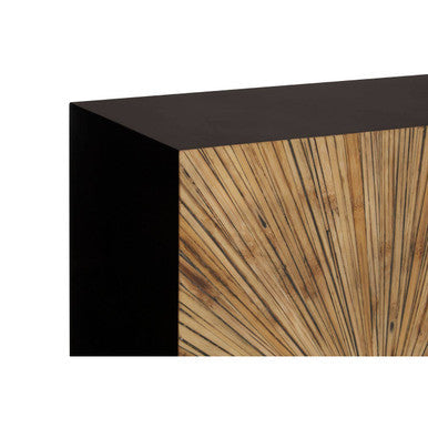Gabelle Ebony and Natural Bamboo Console Table