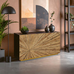 Gabelle Ebony and Natural Bamboo Console Table