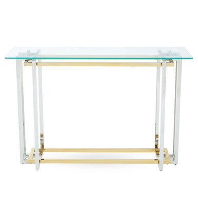 Elino Silver and Gold Console Table
