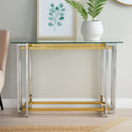 Elino Silver and Gold Console Table