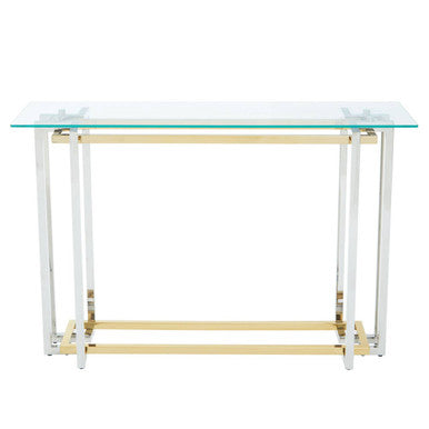 Elino Silver and Gold Console Table
